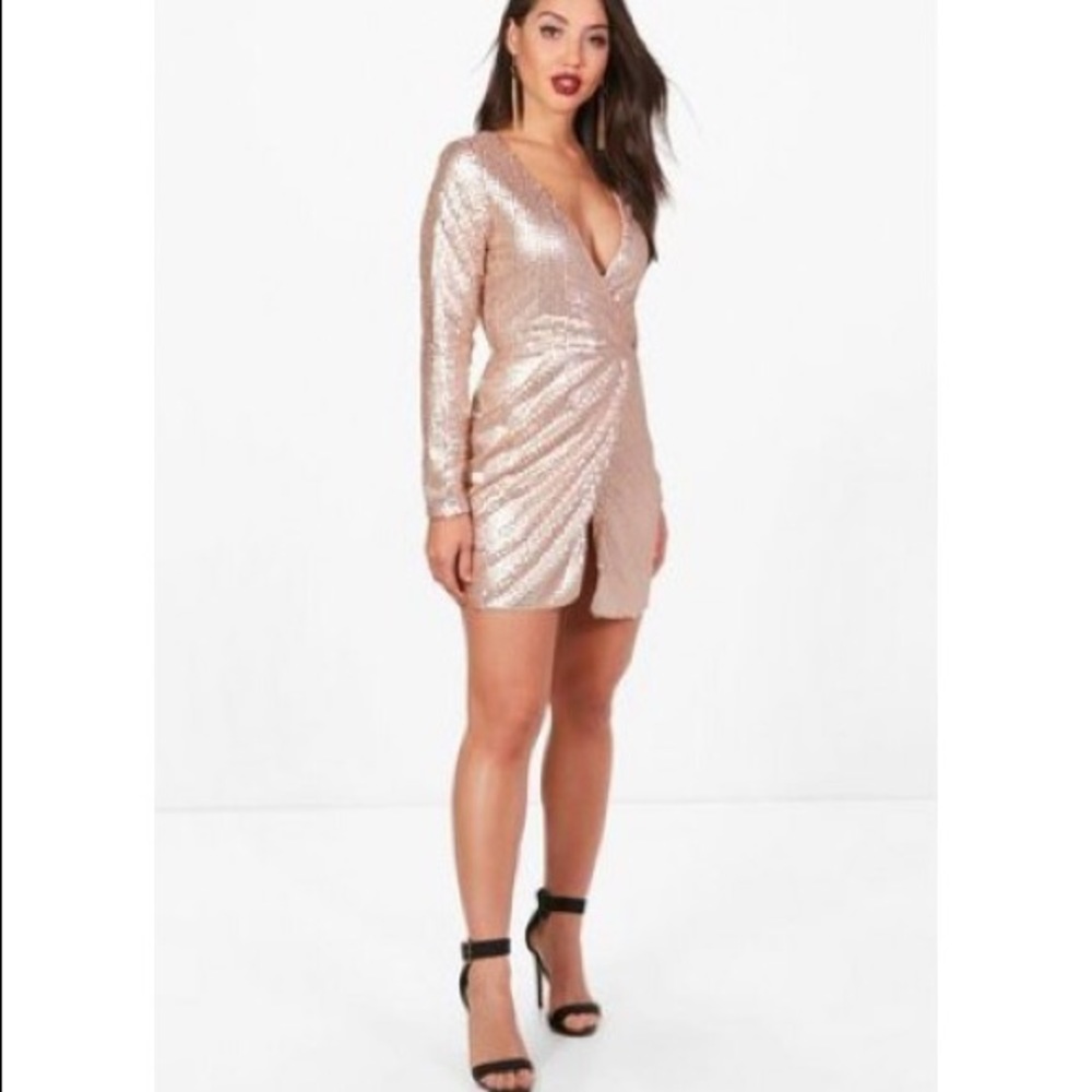 Boohoo sequin dress
